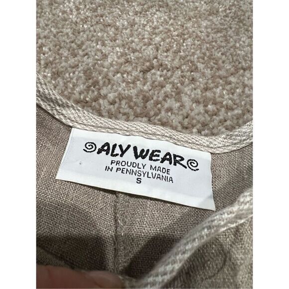 Aly Wear Linen women button up top blouse Lagenlook oversized size S - Picture 3 of 8